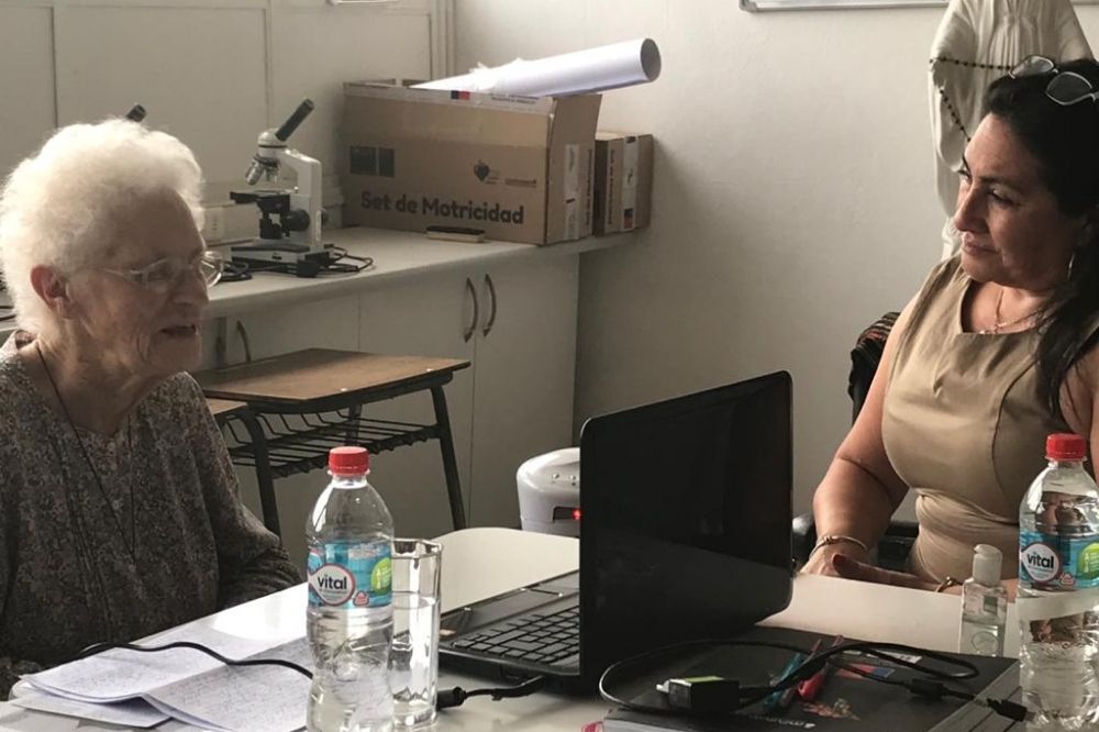 Anita Gossens estuvo en el Colegio José Antonio Lecaros. 